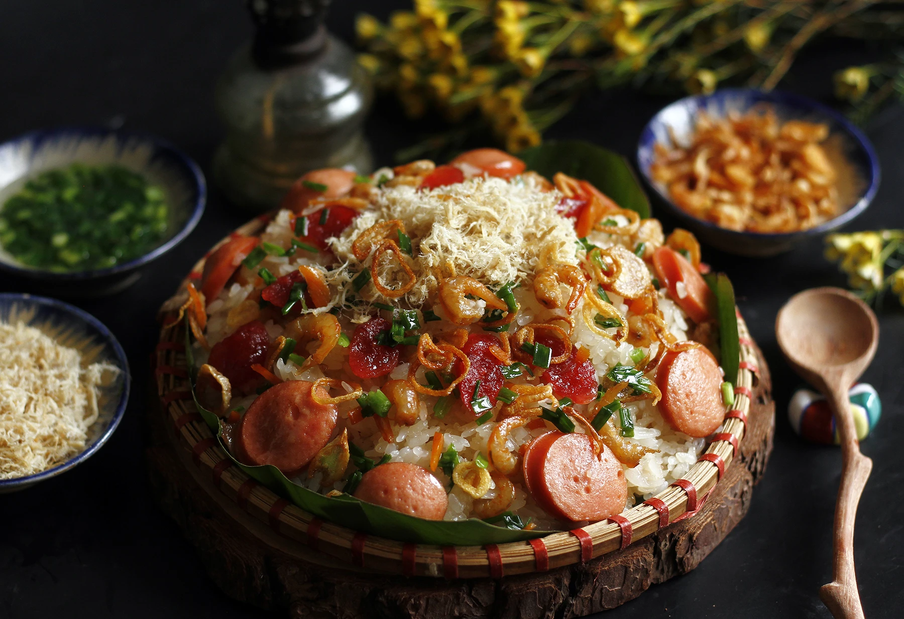 Cách nấu xôi mặn thập cẩm