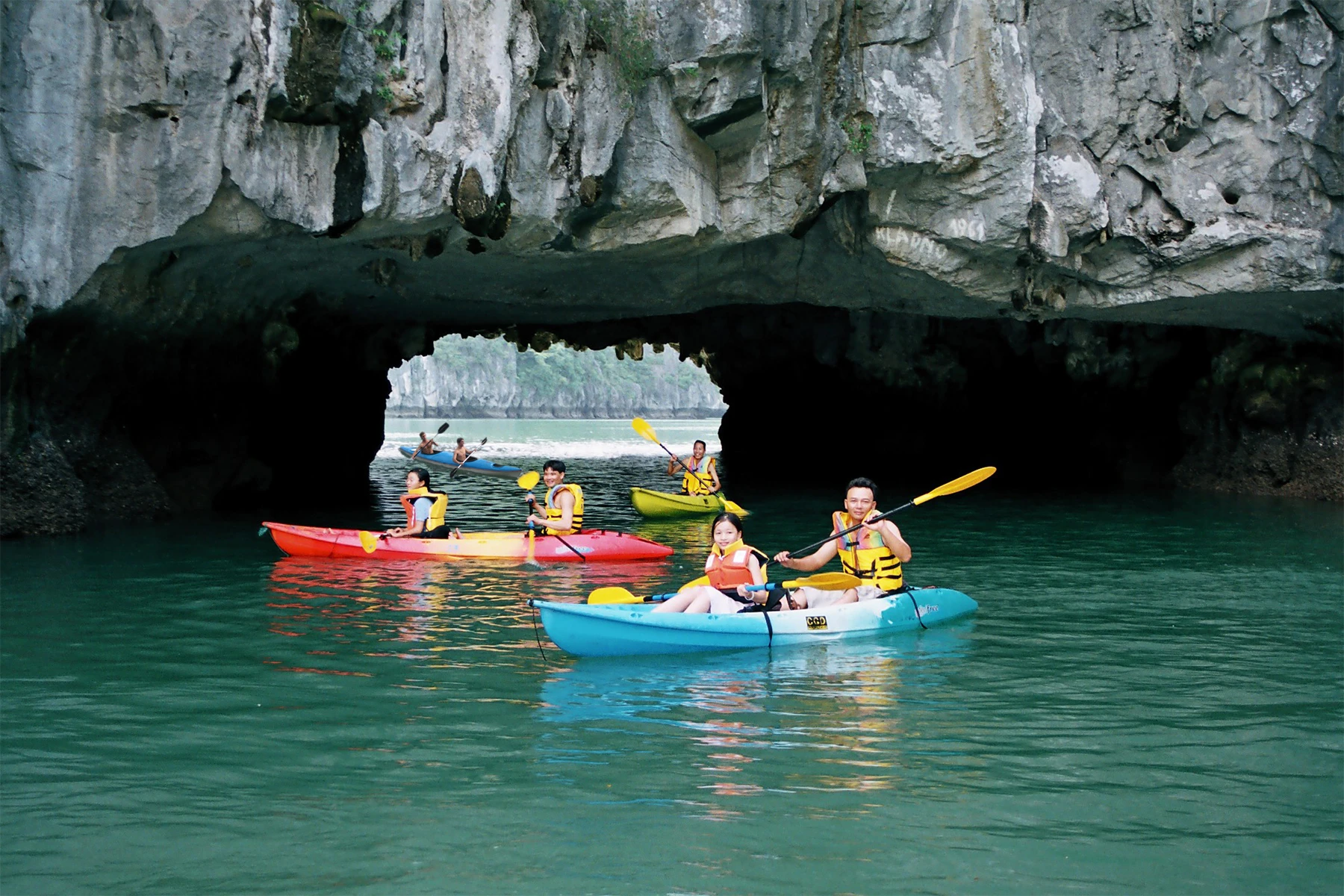 Dark and Light Caves Vietnam in Lan Ha Bay for Wonderful Kayaking and Photo Hunting